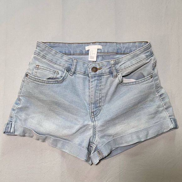 H&M low waisted light blue Jean shorts🐣 - Picture 1 of 2